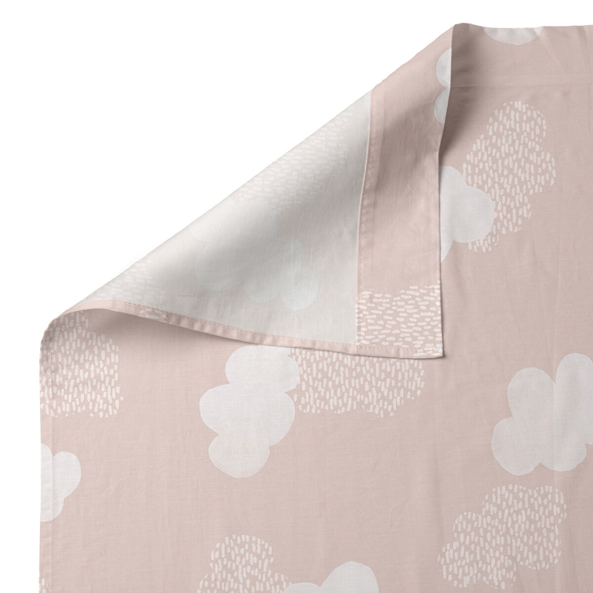 Cot Bedding Set HappyFriday Basic Kids Clouds Pink